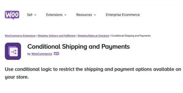 WooCommerce Conditional Shipping and Payments